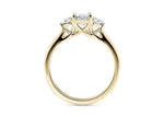 Valencia Trilogy Yellow Gold 18k Emerald Engagement Ring