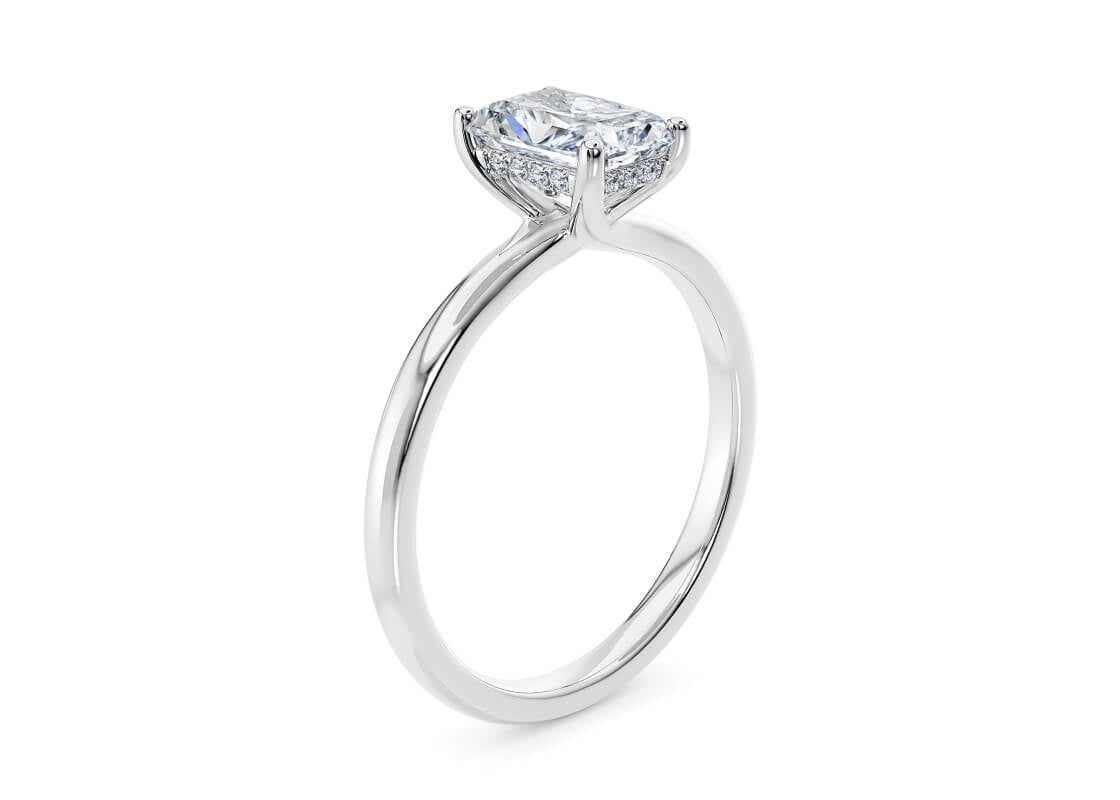 Paloma Solitaire Platinum Radiant Engagement Ring