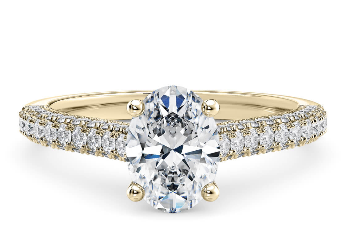 Bloomsbury Vintage Yellow Gold 18k Oval Engagement Ring