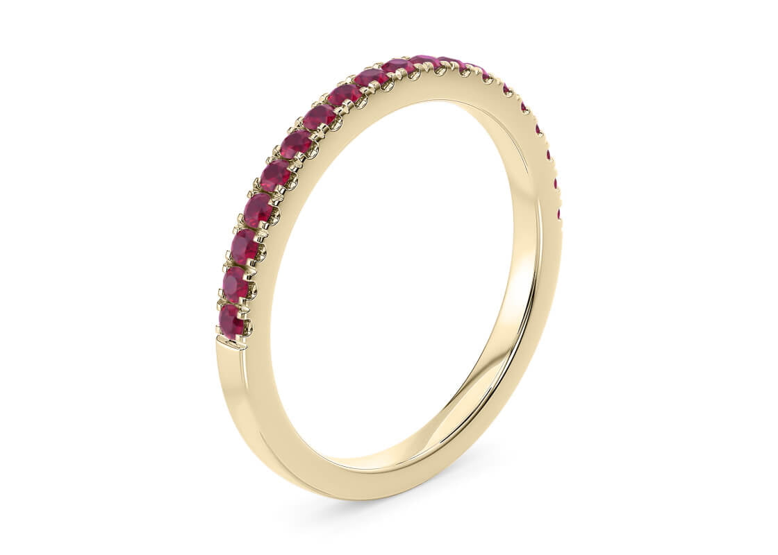 Vogue Ruby Yellow Gold 18k Eternity Ring