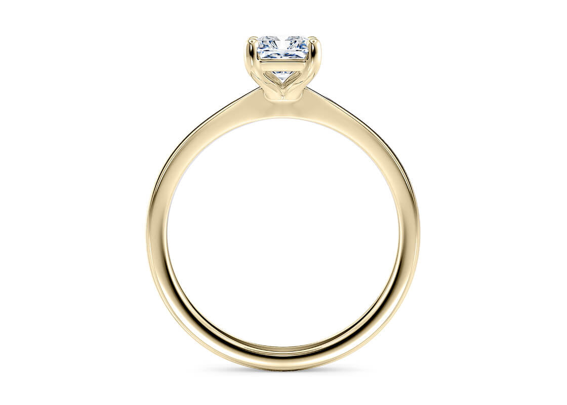 Delicacy Solitaire Yellow Gold 18k Radiant Engagement Ring