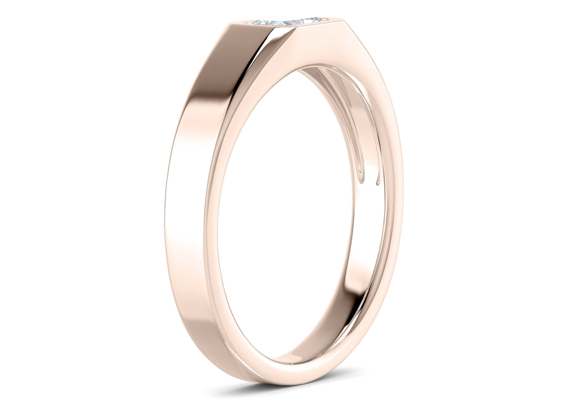 Olympus Radiant  Rose Gold 18k Wedding Band
