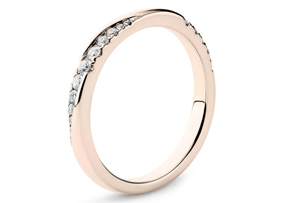 Valentine Rose Gold 18k Full Set Natural Eternity Ring