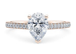 1477 Vintage Rose Gold 18k Pear Engagement Ring