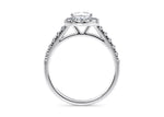 Medici Halo Platinum Pear Engagement Ring