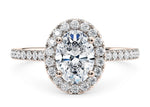 Aphrodite Halo Rose Gold 18k Oval Engagement Ring