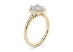 Minerva Halo Yellow Gold 18k Cushion Engagement Ring