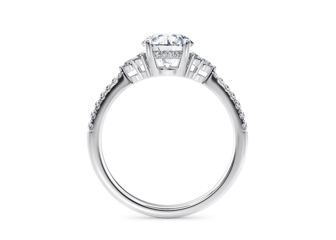 Gaia Vintage Platinum Round Engagement Ring