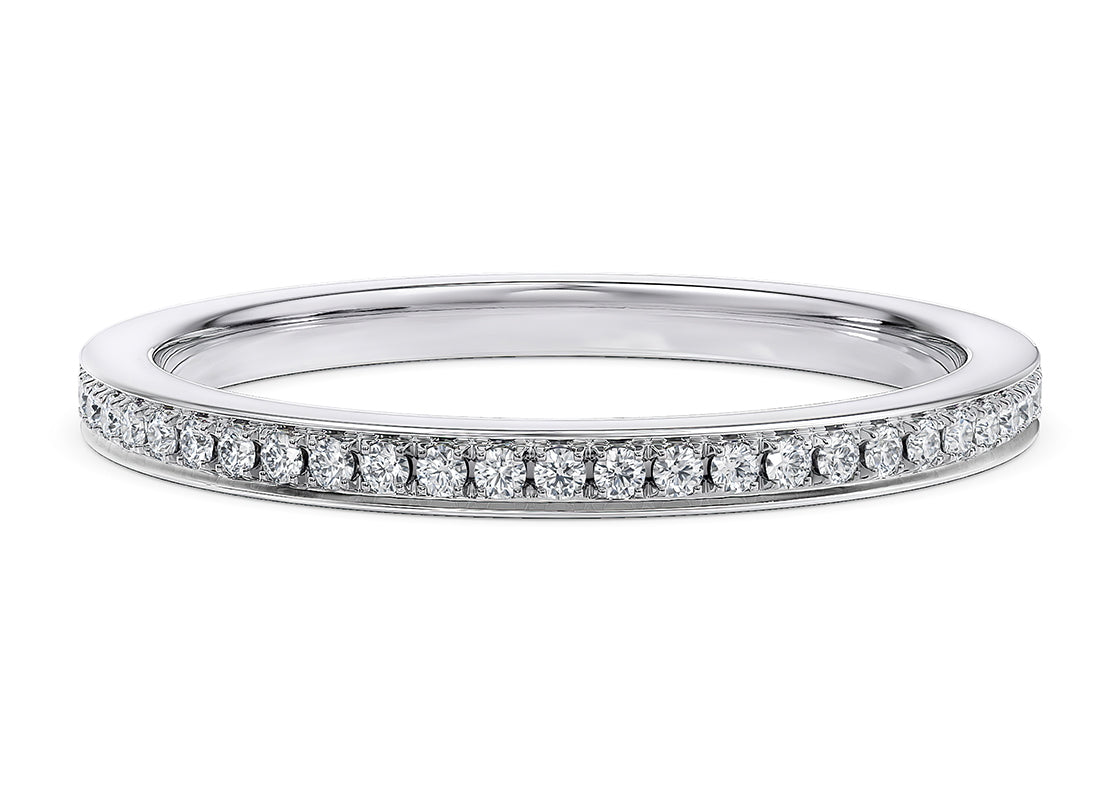 Paragon White Gold 18k Half Set Eternity Ring