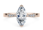 Delicacy Vintage Rose Gold 18k Marquise Engagement Ring