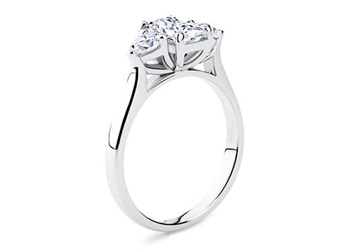 Barcelona Trilogy Platinum Emerald Engagement Ring