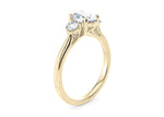 Valencia Trilogy Yellow Gold 18k Oval Engagement Ring