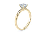 Delicacy Solitaire Yellow Gold 18k Cushion Engagement Ring