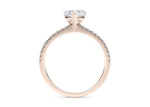 Aria Diamond Band Rose Gold 18k Heart Engagement Ring