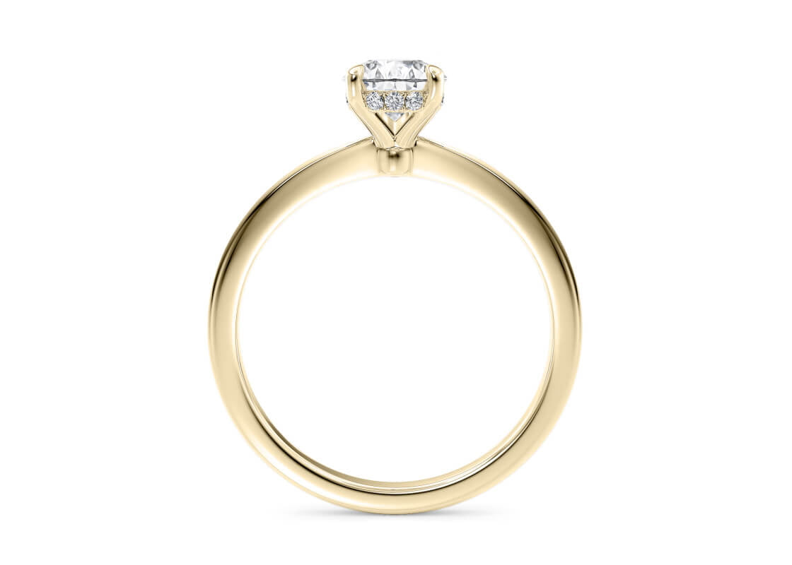 Starlight Solitaire Yellow Gold 18k Pear Engagement Ring