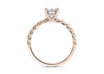 Ascot Solitaire Rose Gold 18k Emerald Engagement Ring