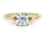 Hanover Solitaire Yellow Gold 18k Asscher Engagement Ring