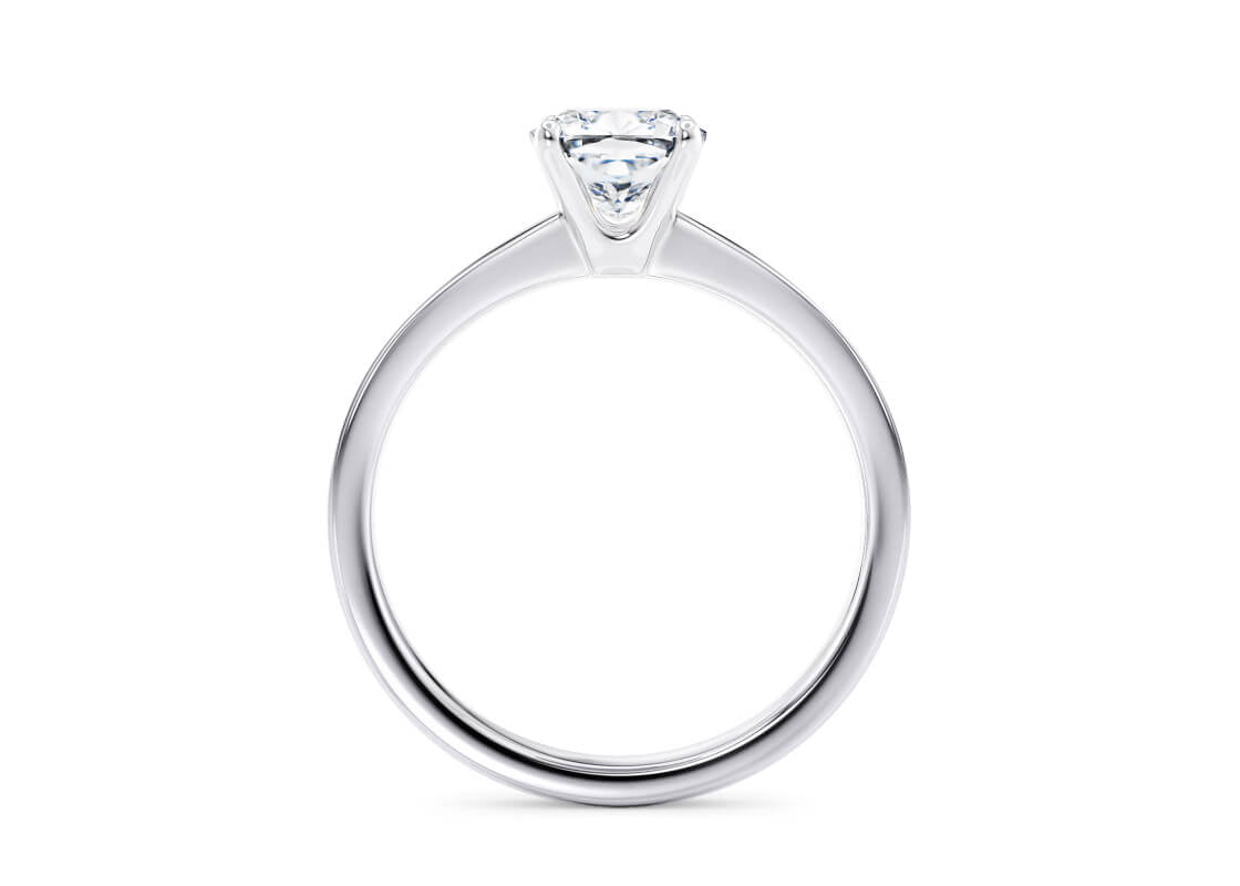 1477 Classic Solitaire Platinum Cushion Engagement Ring
