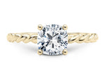Ascot Solitaire Yellow Gold 18k Cushion Engagement Ring
