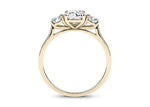 Roma Trilogy Yellow Gold 18k Round Engagement Ring