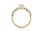 Lyra Diamond Band Yellow Gold 18k Radiant Engagement Ring