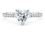 Aria Diamond Band White Gold 18k Heart Engagement Ring