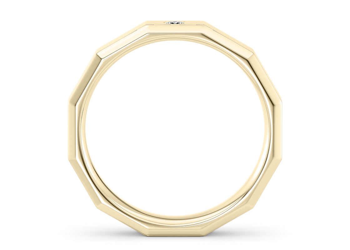 Atlas Brushed  Yellow Gold 18k Wedding Band
