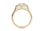 Paris Trilogy Yellow Gold 18k Round Engagement Ring