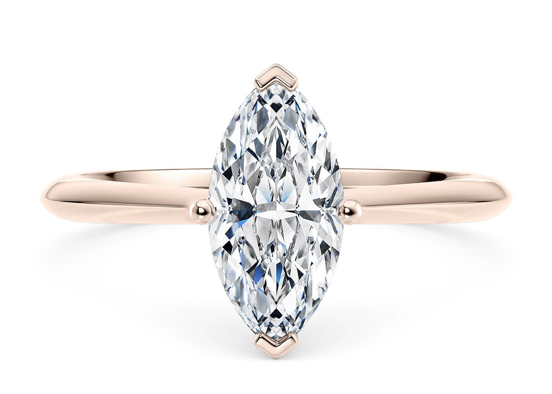 Hope Solitaire Rose Gold 18k Marquise Engagement Ring