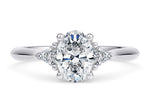 Paris Trilogy Platinum Oval Engagement Ring