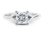 Hanover Solitaire White Gold 18k Princess Engagement Ring