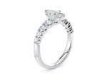 Lyra Diamond Band Platinum Marquise Engagement Ring