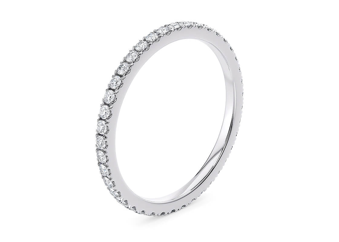 Vogue Lab Grown White Gold 18k Full Set Eternity Ring