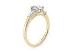 Alexandria Trilogy Yellow Gold 18k Round Engagement Ring