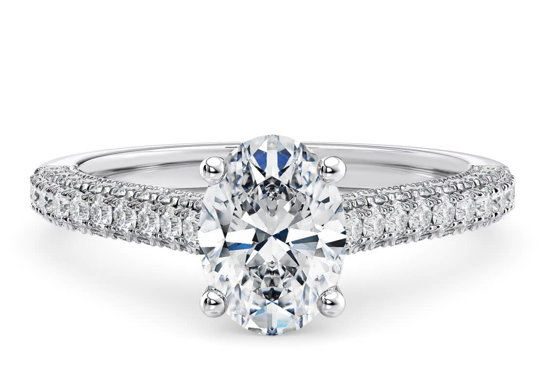 Bloomsbury Vintage Platinum Oval Engagement Ring