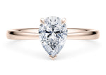 Starlight Solitaire Rose Gold 18k Pear Engagement Ring