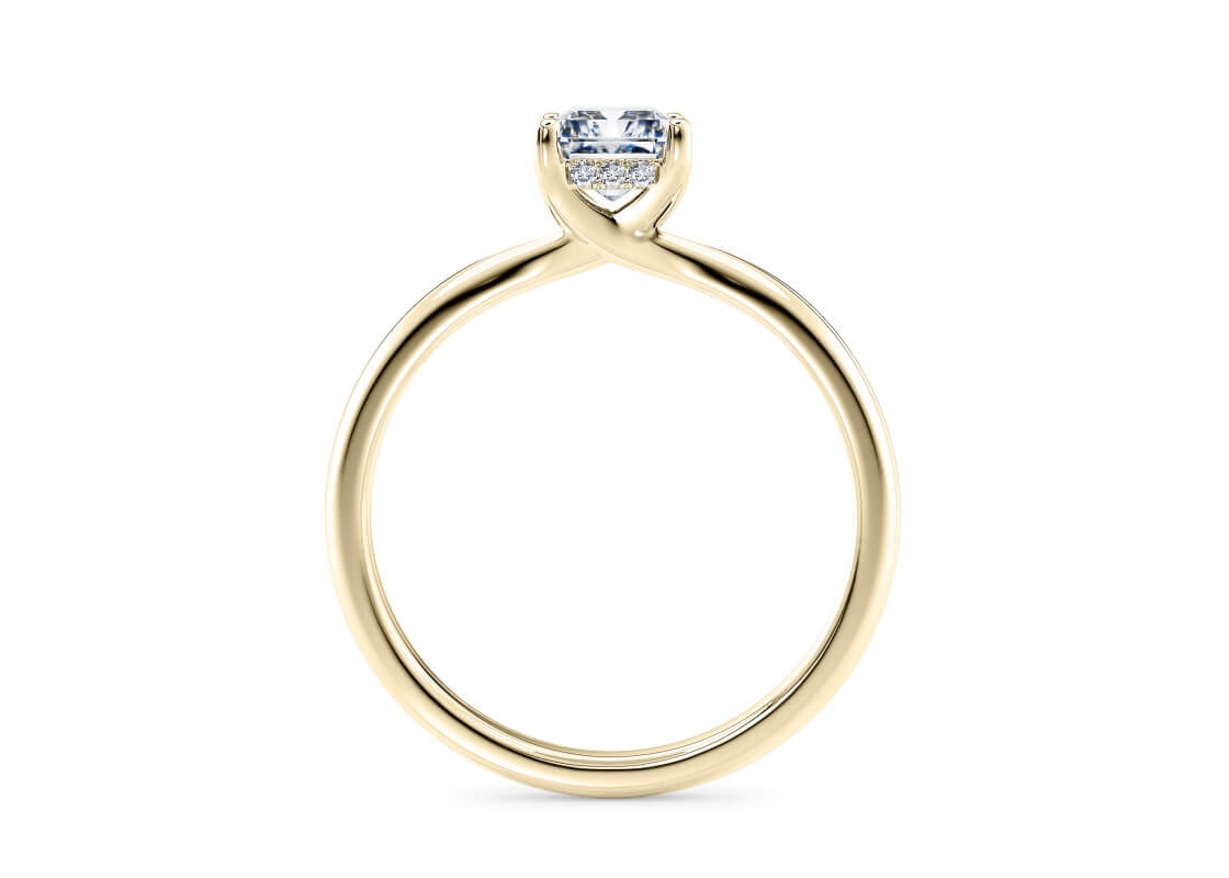 Paloma Solitaire Yellow Gold 18k Radiant Engagement Ring