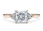 Rosa Vintage Rose Gold 18k Princess Engagement Ring