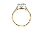 Aphrodite Halo Yellow Gold 18k Round Engagement Ring