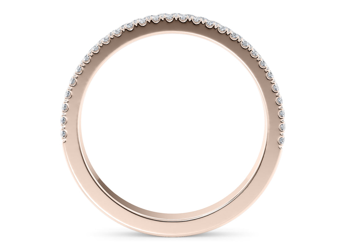 Grandessa Rose Gold 18k Half Set Eternity Ring