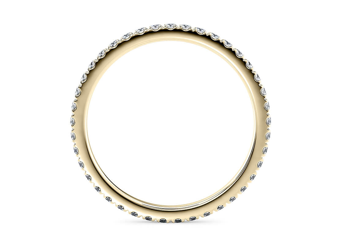 Vogue Lab Grown Yellow Gold 18k Full Set Eternity Ring