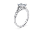 Oxford Diamond Band Platinum Emerald Engagement Ring