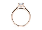 Victoria Diamond Band Rose Gold 18k Round Engagement Ring