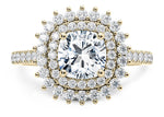 Berkeley Halo Yellow Gold 18k Cushion Engagement Ring