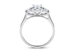 Roma Trilogy Platinum Oval Engagement Ring