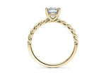 Ascot Solitaire Yellow Gold 18k Asscher Engagement Ring