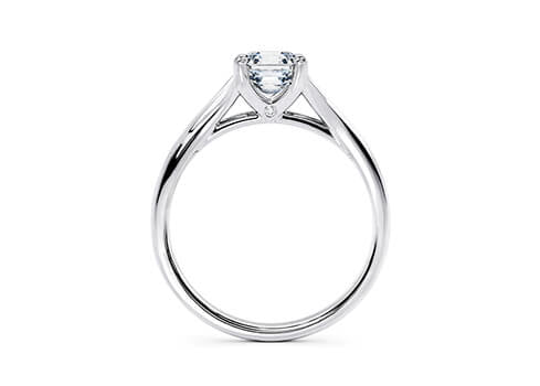 Hanover Solitaire Platinum Asscher Engagement Ring