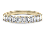 Regent Emerald Half Set Yellow Gold 18k Natural Eternity Ring