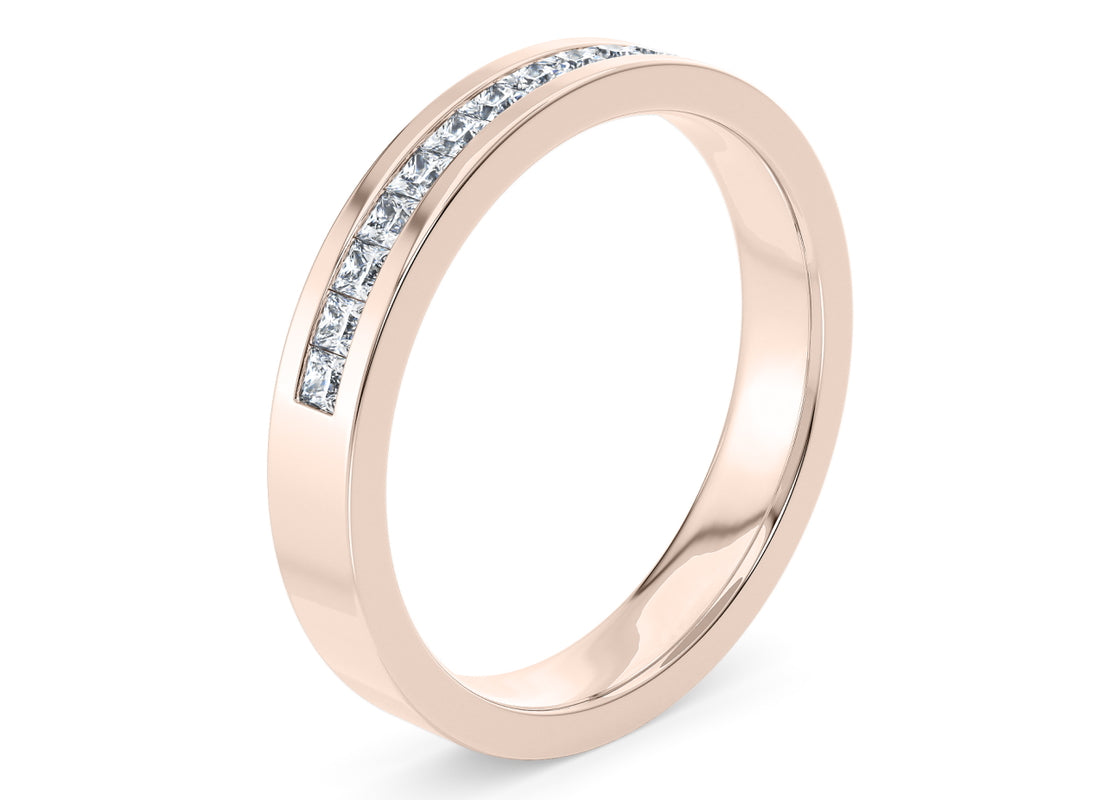 Allya Rose Gold 18k Half Set Eternity Ring