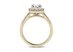 Zelda Halo Yellow Gold 18k Emerald Engagement Ring